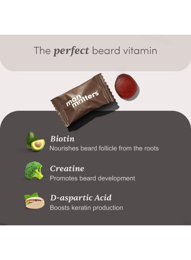 مان ماترز زيت سيروم بيرد غرو من مان ماترز مع حلوى اللحية (30 قطعة) | يحتوي على أناجين، أمينيكسيل وإكليل الجبل | بيوتين وكرياتين | ينشط خلايا الشعر، يحسن كثافة اللحية ويعزز نمو شعر أكثر كثافة. - Image 4